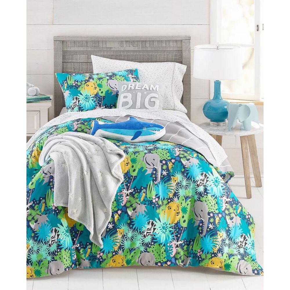 Charter Club Home Jungle 3-Pc. Cotton Full/Queen Comforter Set Multi - NWT